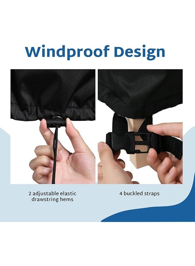 Patio Furniture Covers Waterproof, Heavy Duty Lawn Chair Covers 2 packs, Fits up to 33 W x 34 D x 31 H Inches - Image 2